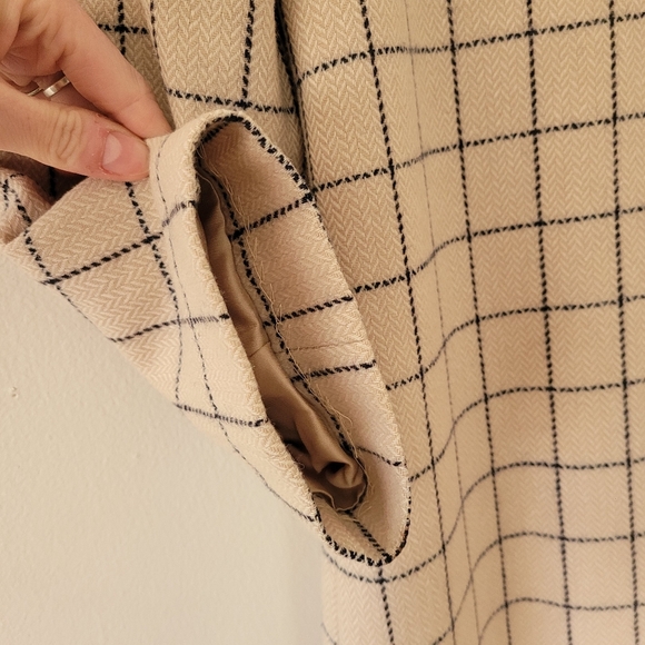 Pendleton Vintage Fully Lined Wool One Button Blazer Cream Navy Size 4 USA Made - Picture 4 of 10